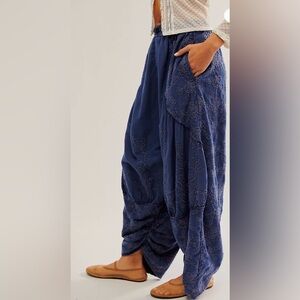 Free People Easy Love Embroidered Pull-On Pants